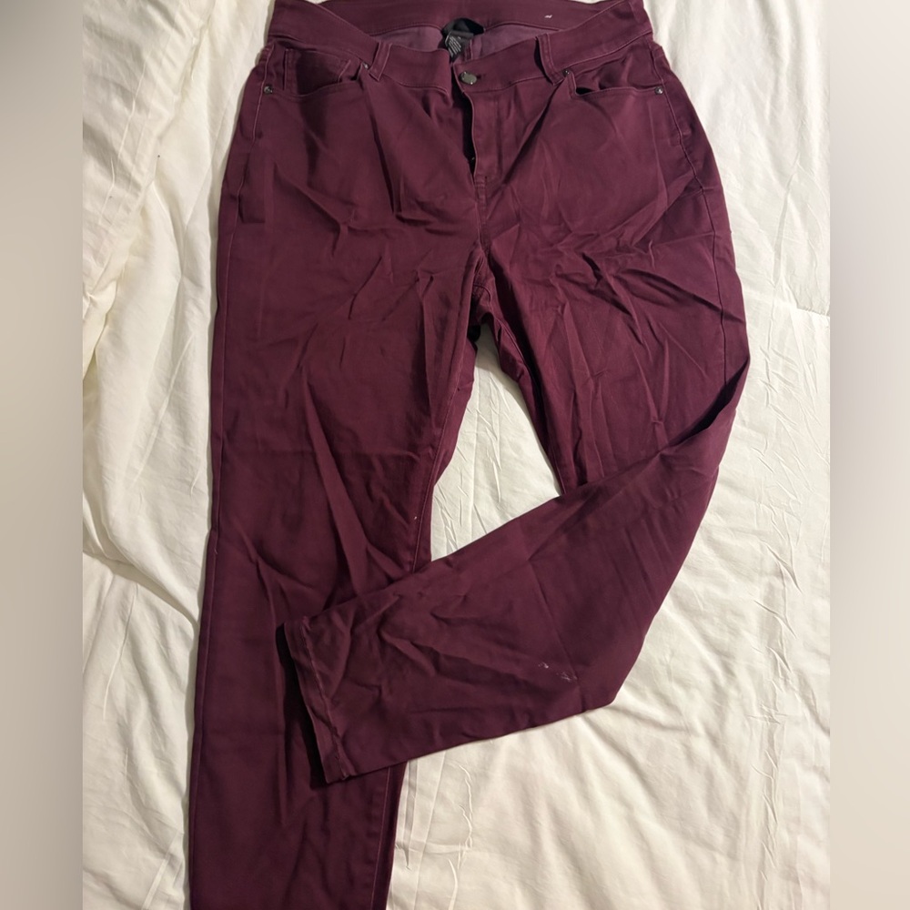 18W Lane Bryant Deep Burgundy Pants